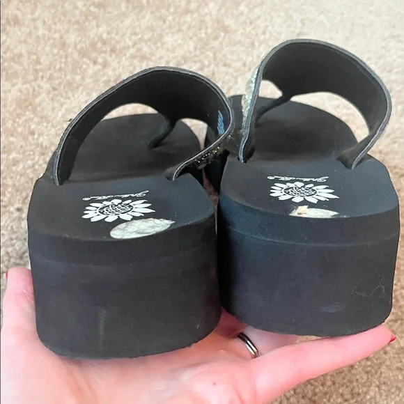 Yellow Box Bling Platform Sandals - Picture 5 of 8